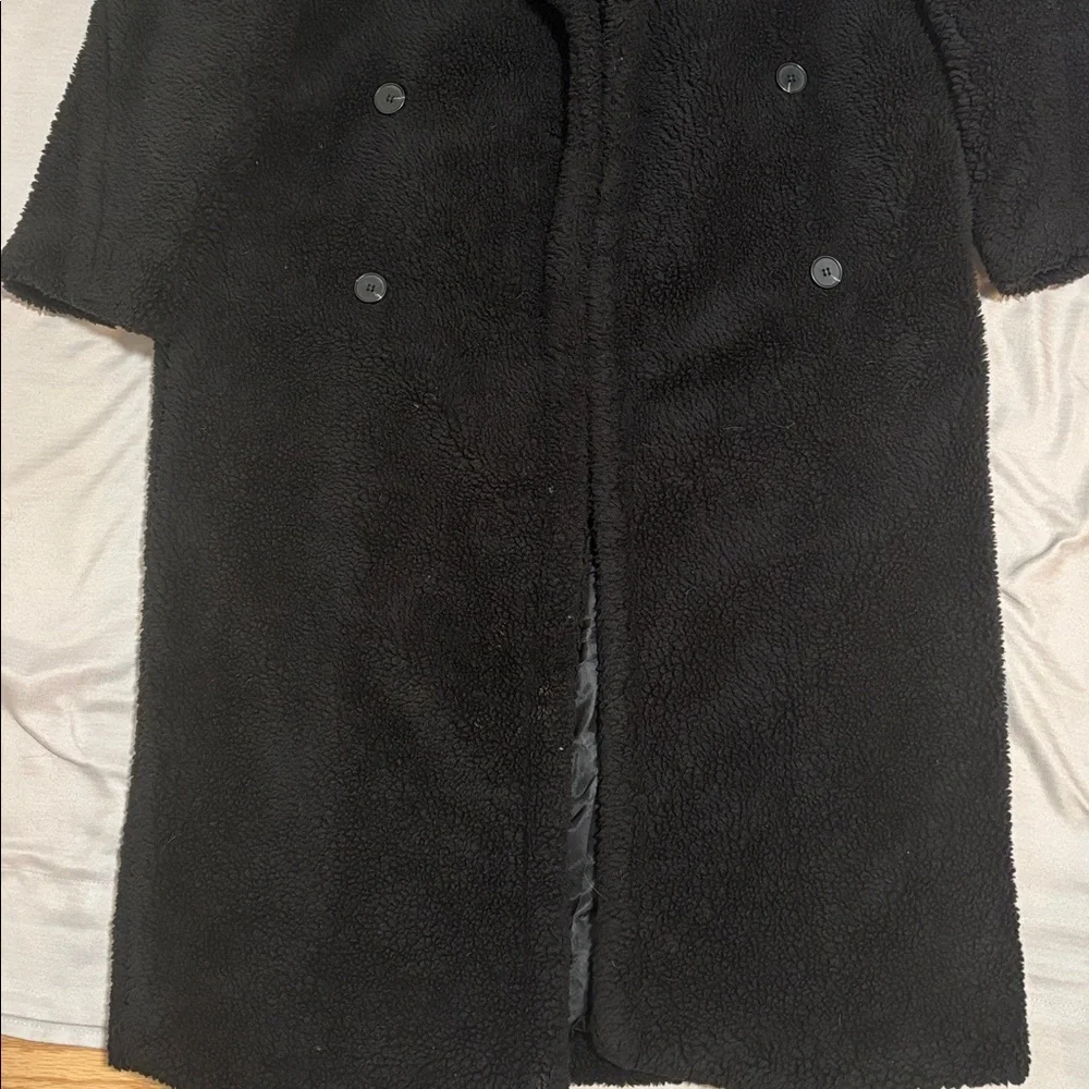 Black Faux Fur Coat - Picture 3 of 5
